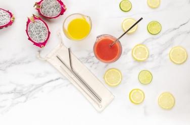 Logotrade promotional giveaway image of: Reusable stainless steel 3 pcs straw set